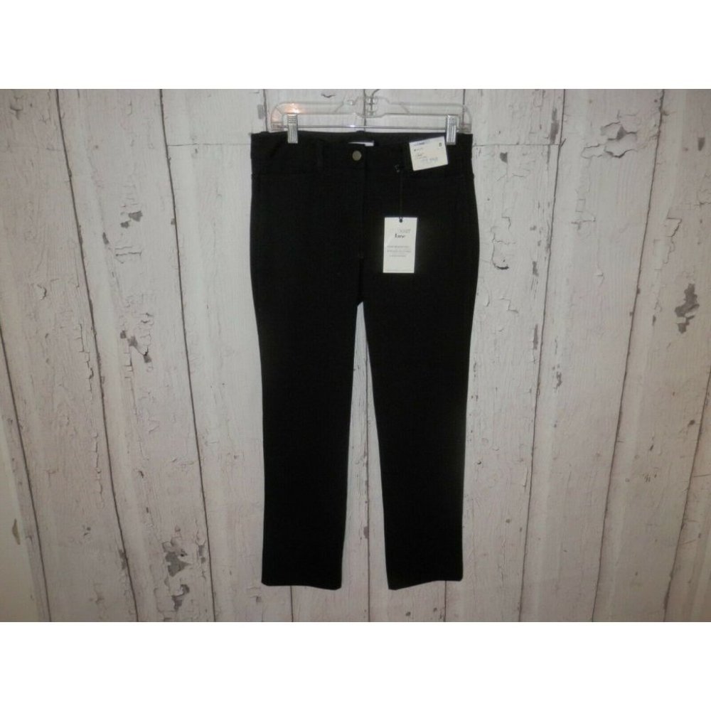 NEW NY & Co Women's Size 8 Petite Black Mid Rise Slim City Knit Luxe Pants 2688